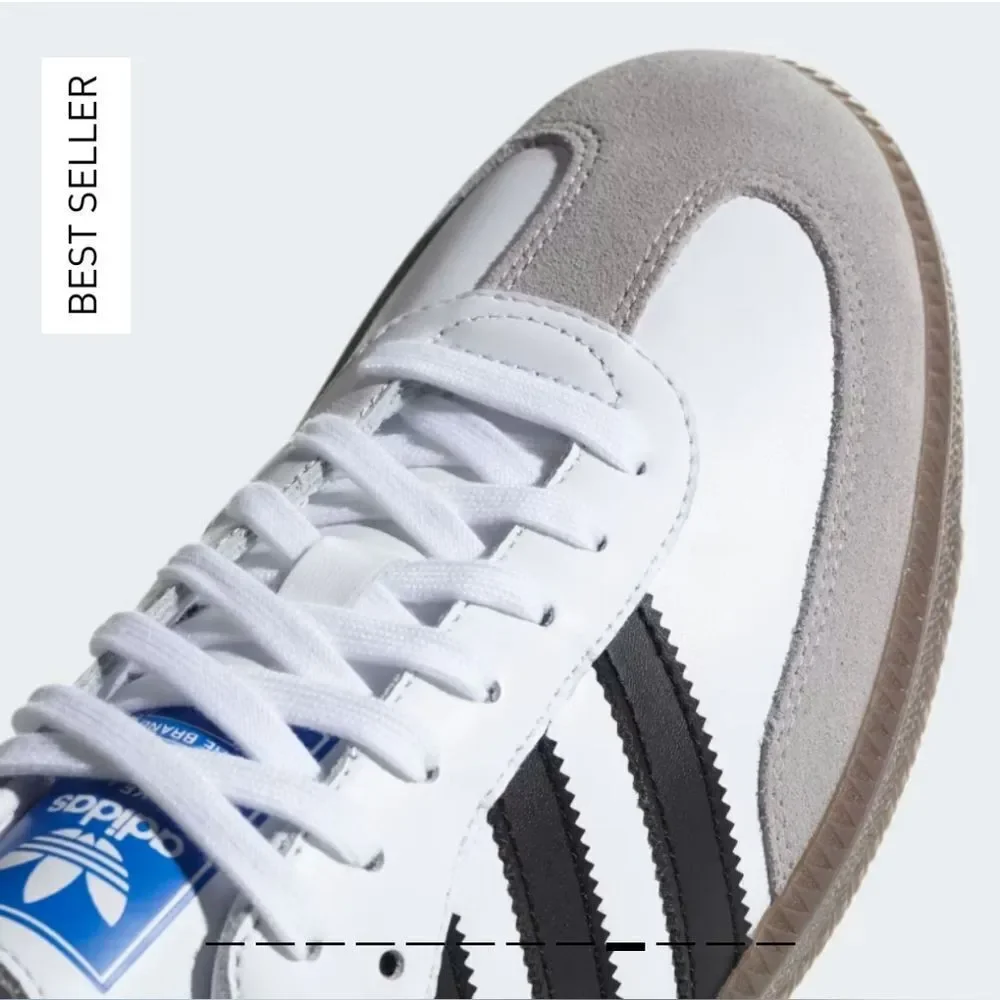 Adidas Samba OG Shoes Size 4.5 in‎ Cloud White/Core Black/gum NWT in packaging